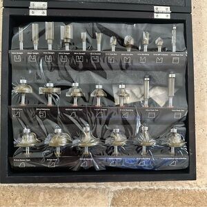 Craftsman 24‑Piece Router Bit Set | Wood Storage Box Carry Case